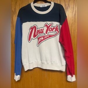 Daydreamer Red, Cream, & Blue New York Athletics Cotton Sweatshirt